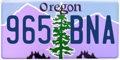 OR license plate 965BNA