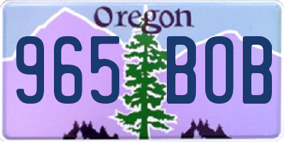 OR license plate 965BOB