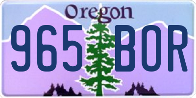 OR license plate 965BOR