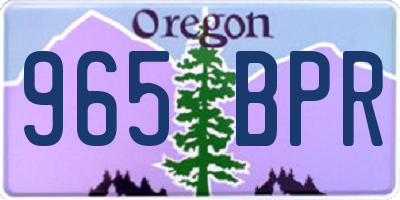 OR license plate 965BPR
