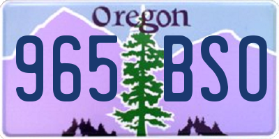 OR license plate 965BSO