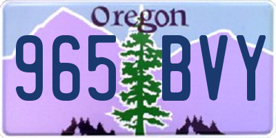 OR license plate 965BVY