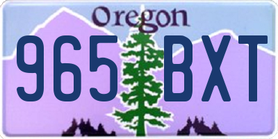 OR license plate 965BXT