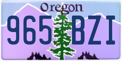 OR license plate 965BZI