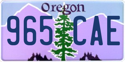 OR license plate 965CAE