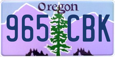 OR license plate 965CBK
