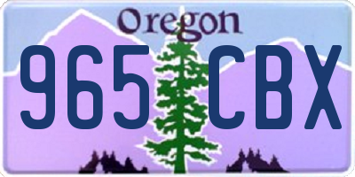 OR license plate 965CBX
