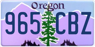 OR license plate 965CBZ