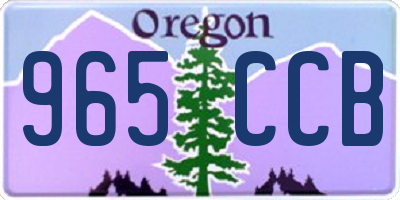 OR license plate 965CCB