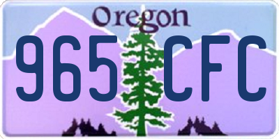 OR license plate 965CFC