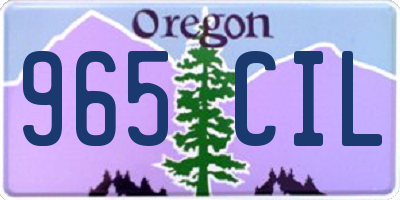 OR license plate 965CIL
