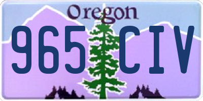 OR license plate 965CIV