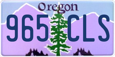 OR license plate 965CLS