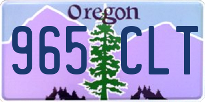 OR license plate 965CLT