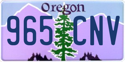 OR license plate 965CNV