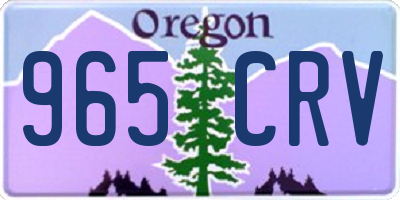 OR license plate 965CRV
