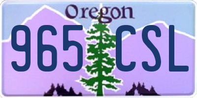 OR license plate 965CSL