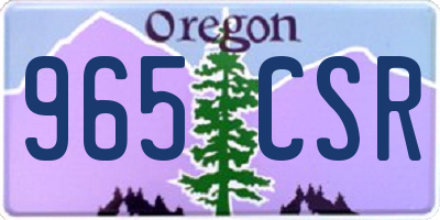 OR license plate 965CSR