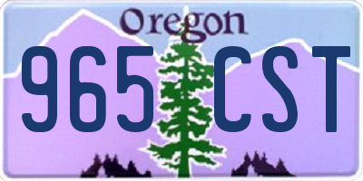 OR license plate 965CST