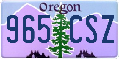 OR license plate 965CSZ