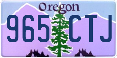 OR license plate 965CTJ