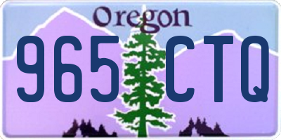 OR license plate 965CTQ