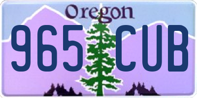 OR license plate 965CUB