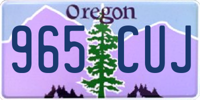 OR license plate 965CUJ