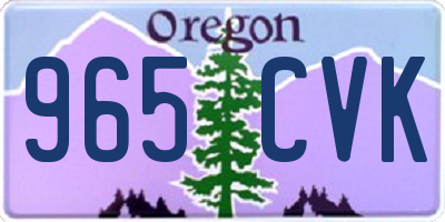 OR license plate 965CVK