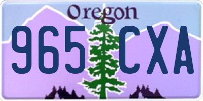 OR license plate 965CXA