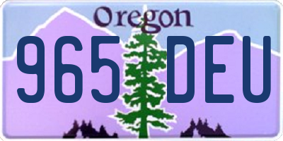 OR license plate 965DEU