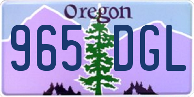 OR license plate 965DGL