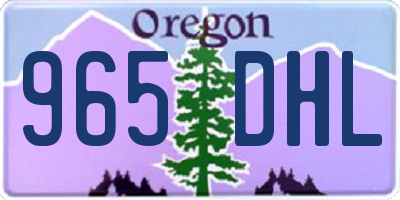 OR license plate 965DHL