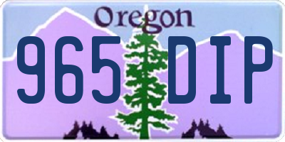 OR license plate 965DIP