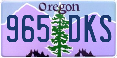 OR license plate 965DKS