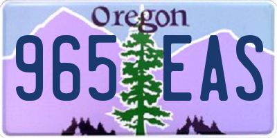 OR license plate 965EAS