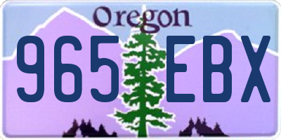 OR license plate 965EBX