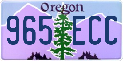 OR license plate 965ECC