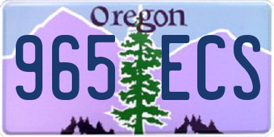 OR license plate 965ECS
