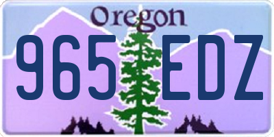 OR license plate 965EDZ
