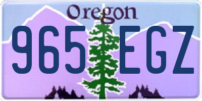 OR license plate 965EGZ
