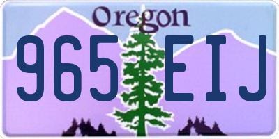 OR license plate 965EIJ