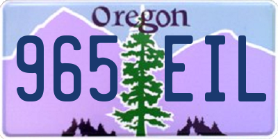 OR license plate 965EIL