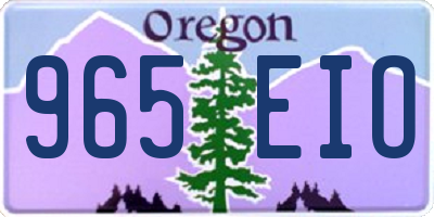 OR license plate 965EIO