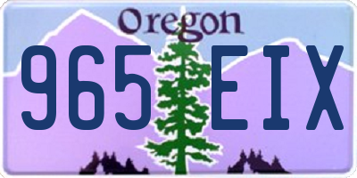 OR license plate 965EIX
