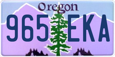 OR license plate 965EKA
