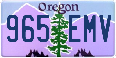 OR license plate 965EMV