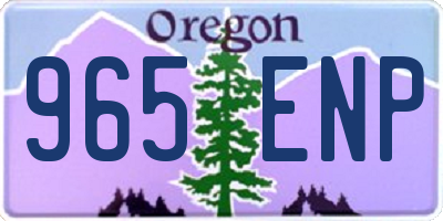 OR license plate 965ENP