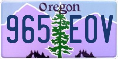OR license plate 965EOV