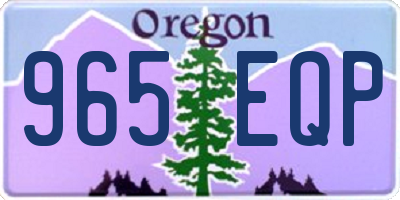 OR license plate 965EQP